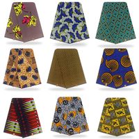 Wholesale New African Wax Fabric Wrap Tissu Stretch Nigerian Ankara Cotton Material Wrapper Golden Silver Top Quality Line yards