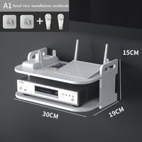 Wholesale Hooks Rails Wall Mounting Metal Wireless Wifi Router Boxes TV Set Top Box DVD Player Stand Telephone Holder Rack Shelf Bracket
