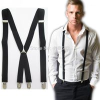 Wholesale BD002 L size Fashion colors clips Men s suspenders cm adjustable elastic strap X back braces for women 1