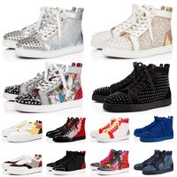 Wholesale Top sale Mens Womens Red Bottoms Shoes With box Spikes Platform Casual Shoes Red Bottom étoile vintage flat Designer Sneakers Size