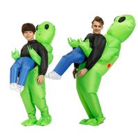 Wholesale Adult Kids Alien Inflatable Costume Boys Girl Party mascot Funny Suit Anime Fancy Dress Halloween For Man Woman