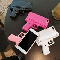 Wholesale cool pistol phone case for iphone pro max xr x xs max s plus se funny d gun toy silicone hard shockproof cover
