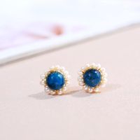 Wholesale Stud DMED048106 Pearl Earrings Silver Jewelry Amethyst Cyanite mm Studs For Women Gift