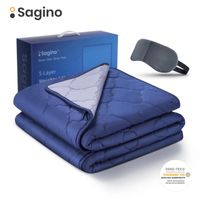 Wholesale Blankets Sagino Weighted Blanket Reduce Stress Anxiety Quilt Promote Deep Sleeping Certified Cooling Cotton Layers