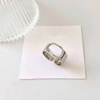 Wholesale 925 Silver Ring Hollow Letters Ring Simple Fashion Jewelry Hip Hop Punk Ring Party Gift Accessory Charm Jewelry