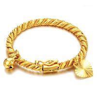 Wholesale Bangle Infant Baby Yellow Gold Filled Openable Twisted Link Bracelet Children s Small Wrist Kids Jewelry Dia mm1