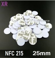 Wholesale NFC215 Coin Tag with M Adhsive Sticker Universal NFC Sticker Forum Type2 NFC Tags byte Read Write NFC Chip card For Access Control