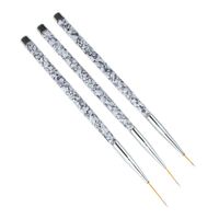 Wholesale Nail Art Decorations Liner Brush Pen Set mm Marble Pattern Handle Salon Fine Drawing Flower Painting Brushes
