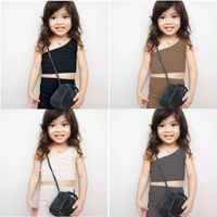 Wholesale INS Little Girls Sets Summer European and American Fashion One Shoulder Vest With Shorts pieces Suits Children Outfits for T