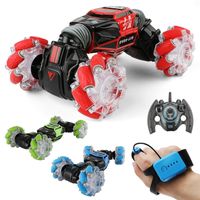 Wholesale 1 RC Stunt Car Watch Gesture Control Deformable Electric RC Car with LED Light Transformer Vehicles Toy for Kid xmas gift LJ201209