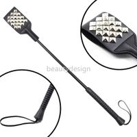 Wholesale NEW Rivet Black Leather Riding Crop Whip For Valentine s Day DD