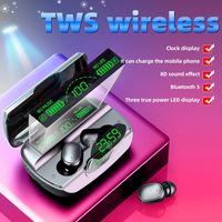 Wholesale G6 Bluetooth Headphone Sports Wireless LED Display Ear Hook Running Earphone IPX7 Waterproof Earbuds headset with Charger Case MQ30