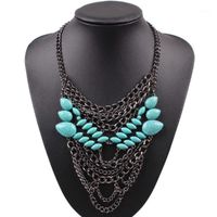 Wholesale Pendant Necklaces Arrival Design Fashion Brand Chunky Chain Necklace Big Stone Statement For Women Jewelry Wholesale1