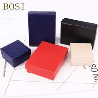 Wholesale Jewelry Pouches Bags Square Box Engagement Ring For Earrings Necklace Organizer Display Jewellery Gift Holder Red White Black