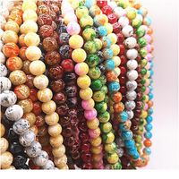 Wholesale mm Pull White Silk Glass Beads Loose Spacer Beads Painted Charm For Jewellery Making Diy Bracelet neck qyldEN