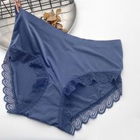 Wholesale Women s Panties Women Lace Underwear Soft Satin Breathable Briefs Comfort Intimates One Piece Seamless Mid Waist Size Lingerie