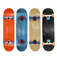 Wholesale Skateboarding Retro Maple Skateboard For Adult Kids Four Wheel Skate Board Double Snubby High Quality Long Board1