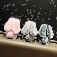 Wholesale Luxury Lovely Bunny Rabbit Fur Hair Plush Fuzzy Fluffy Big Ear Case for IPhone MINI Pro Max X XS MAX XR s Plus Cell Phone Cover