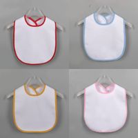 Wholesale Sublimation Blank Baby Bib DIY Thermal Transfer Baby Burp Cloths Waterproof Bib Kid Product Colors M3147 K2