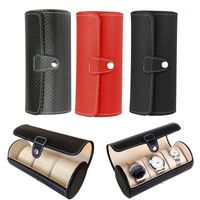 Wholesale Watch Boxes Cases Luxury Display Gift Box Case Roll Slot Wristwatch Necklace Bracelet Jewelry PU Leather Storage Travel Pouch1