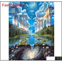Wholesale 30x40cm Abstract Painting Diy d Diamond Painting Crafts Cross Stitch Lighthouse Mosaic Diamond Embroidery Sewin qylcGF packing2010
