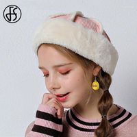 Wholesale Beanie Skull Caps FS Corduroy Hats Women Beanie With Fur Cap Beaines For Winter Pink Camel Gorras Warm Solid Casual Lady Beanies Ski Caps1