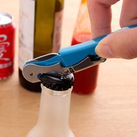 Wholesale corona Stainless Steel Bottle Opener Knife New Wine Corkscrew Pull Tap Double Hinged Corkscrew Creative Promotional Gifts