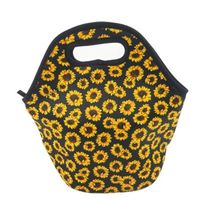Wholesale Convenient Sunflower Printed Lunch Bag Neoprene Insulated Coolers Handbags Portable Food Containers Fit Outdoor Picnic Hot Sale ny E1