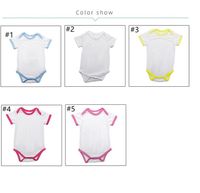 Wholesale Newborn Rompers DIY Blank Sublimation Thermal Transfer Baby Jumpsuit Bodysuit Boys Girls Pants Toddler Infant Kids Outfits Sale F102205