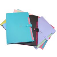Wholesale 1 Cute candy color Creative stationery plastic information book folder into A4 folder school business office stationery