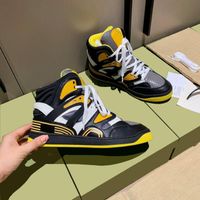 Wholesale Women Men Shoes Luxury Designer Basket High top Sneakers Contrast Color Ankle Mesh Thickening Sport Shoe Fashion Comfortable A5 Top Quality Size