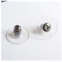 Wholesale Silver Tone Hypo Allergenic Bullet Clutch Earring Backs with Pad pair E01307