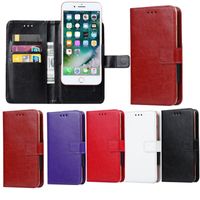 Wholesale Universal Wallet Case Leather PU Flip Credit card Cover For iphone pro max xs xr inch Cell Phone slots Push Cases