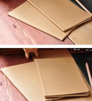 Wholesale X15 CM paper notebook blank notepad book vintage soft copybook daily memos Kraft cover journal notebooks