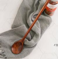 Wholesale Long Spoon Wooden cm inches Natural Wood Long Handle Spoons for Soup Cooking Stirrer Kitchen Tools DWE12794