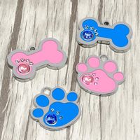 Wholesale Custom Dog Tag Engraved Pet Dog Collar Accessories Personalized Cat Puppy Id Tag Stainless Steel Paw Name Tags Pendant A bbySoM