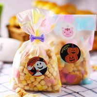 Wholesale 60 Packaging Gift Box Sticker Candy Bag Chocolate Cake Box Cookie Bag Halloween Party Gift Wrapping Supplies