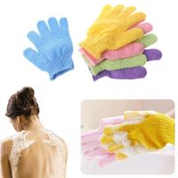 Wholesale Hot Shower Bath Gloves Exfoliating Wash Skin Spa Massage Scrub Body Scrubber Glove Colors Soft bathing gloves Gift Free Fast Shipping