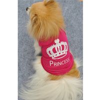 Wholesale Red Crown Pattern Dogs Vest Japanese Summer Soft Comfortable Breathable Pet Dog Clothes for Pitbulls Y200922