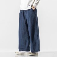 Wholesale Men s Jeans MrGB Man Autumn Winter Denim Pants Casual Harem Wide Leg Woman Straight Harajuku Streetwear Vintage Male Jeans1