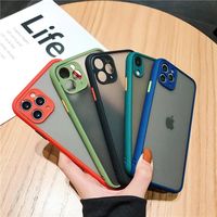Wholesale TPU Proctective Phone Cases Transparent Fine Hole Multiple Colors Contrast Frosted Phone Case Support Mix orders