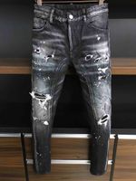 Wholesale ripped mens jeans jeans type designer hiphop slim jeans european size