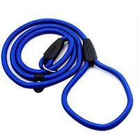 Wholesale Dog Collars Leashes Sturdy Pet Collar Rope Nylon Slip Training Walking Lead With P Chain cm Blue1