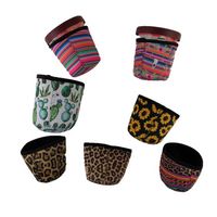 Wholesale Ice Cream Holder Case Tools Neoprene Ice Cream Cover Leopard Print Sunflower Can Cooler Covers Cactus Lolly Bags
