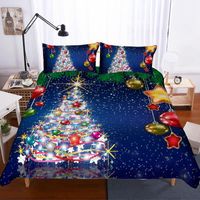Wholesale Christmas Print Bedding Set Duvet Cover Pillowcase Comforter Cover Sets Bedclothes Twin Full Queen King Size D