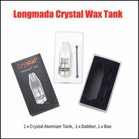 Wholesale Longmada Crystal Wax Atomizer Tank mm Diameter Quatz Chamber Wickless Glass W Suport ohm Concentrate Vaporizer a59