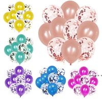 Wholesale Sequin Confetti Balloons Latex Party Decoration Colorful Festival inch Balloon for Wedding Birthday Supplies FWA11575