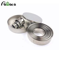Wholesale 12pcs set Stainless Steel Round Cookie Biscuit Cutters Circle Pastry Cutters Metal Baking Circle Ring Molds for Fondant Cake DIY T200523