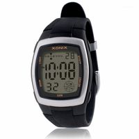 Wholesale Wristwatches Precision Sports Watch Men s Countdown LED Digital Student Stopwatch M Waterproof Swimming Diving Alarm Clock PU Strap B