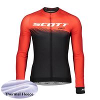 Wholesale 2021 Men SCOTT Team winter Cycling jersey MTB bike clothing tour de france Long Sleeve Tops thermal fleece road bicycle shirts Y20122601